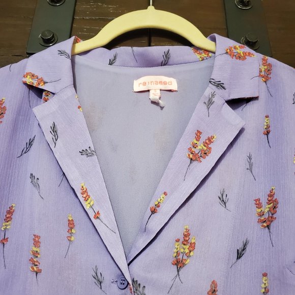 Re: Named Tasha Button-Down Floral Shirt Small - Picture 3 of 8
